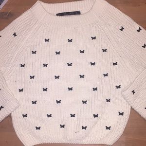 Zara crop top knit sweater